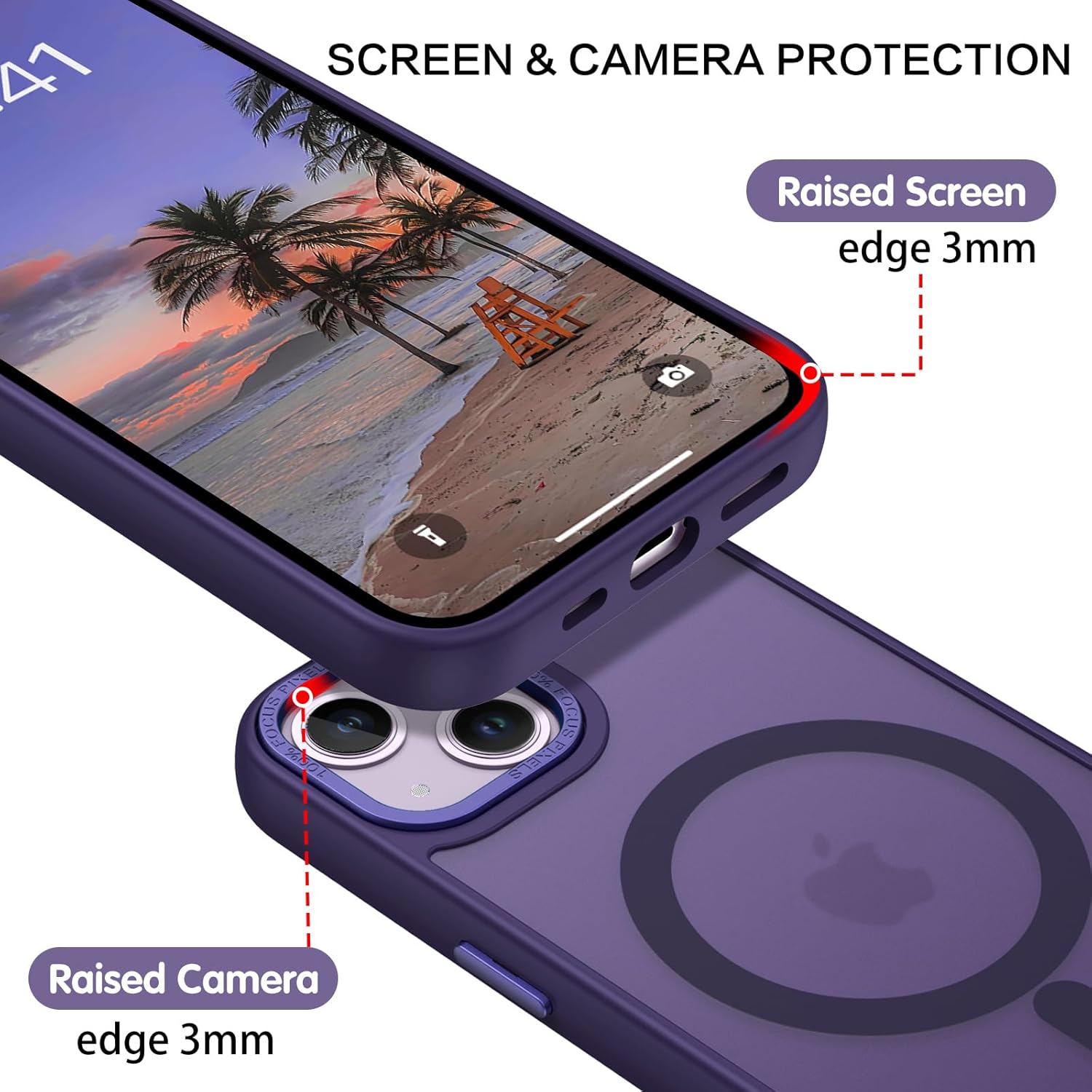 BENTOBEN Funda magnética para iPhone 13 compatible con Magsafe Funda translúcida mate para iPhone 13, delgada, a prueba de golpes, para mujeres,