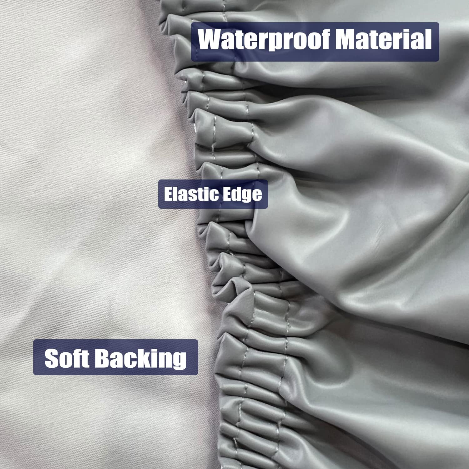 Cozomiz Mantel impermeable con bordes elásticos, mantel lavable para exteriores, patio, cocina y comedor, 47 x 23 pulgadas, rectangular, ajuste