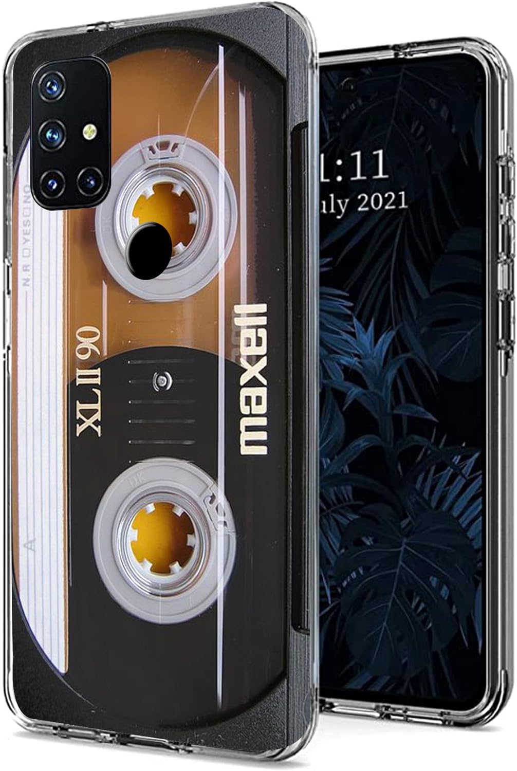 Compatible con OnePlus Nord N10 5G, vintage 80s 90s Retro Music Cassette Mixtape para niñas y mujeres, funda protectora delgada de TPU a prueba de