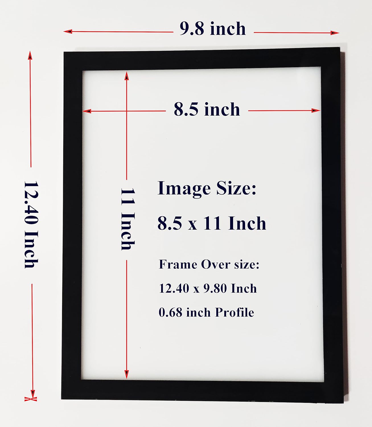 HAITIAN – Paquete de 3 soportes magnéticos de acrílico para letreros de 8.5 x 11 pulgadas, montaje en pared, montaje en pared, cinta autoadhesiva,