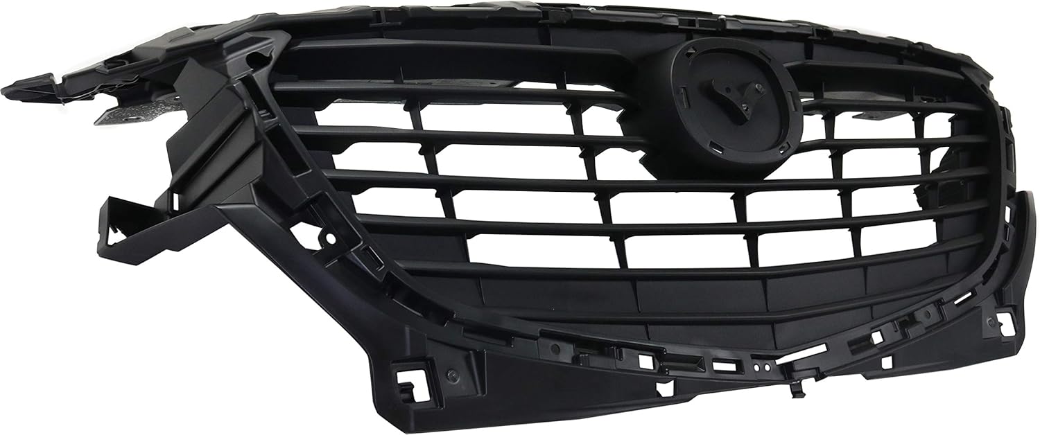 Evan-Fischer – Conjunto de parrilla compatible con Mazda CX-3 texturizado 2016-2018 con carcasa e inserto gris oscuro – CAPA