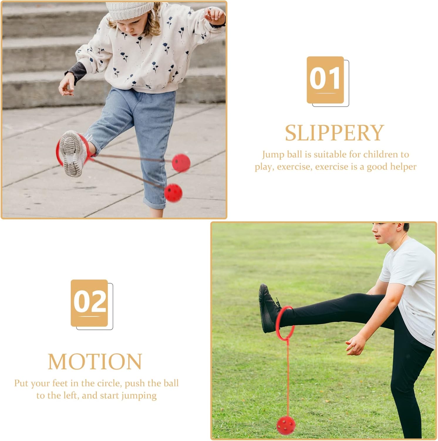BESPORTBLE Saltar bola de tobillo juguete plegable tobillo saltar bola deportes anillo de salto fitness cuerda deportes para niños adultos niños