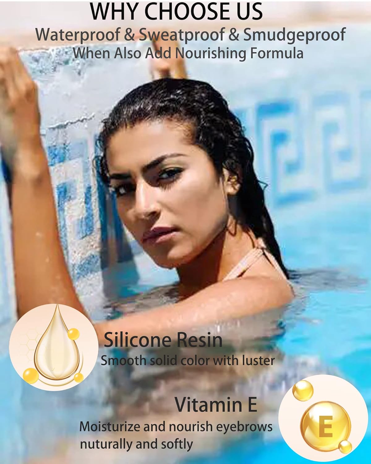 Gel de cejas teñido impermeable, maquillaje líquido de larga duración, a prueba de manchas, máscara de cejas teñida, pegamento para cejas tintado,