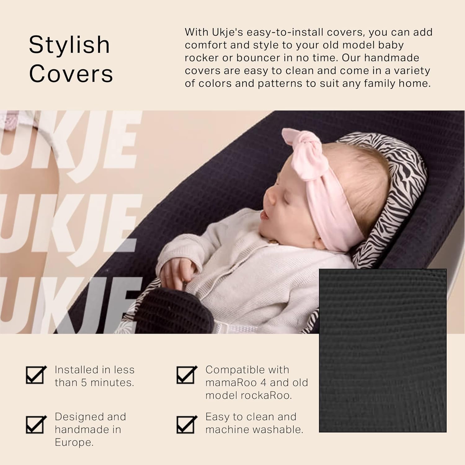 UKJE Funda protectora para balancín para bebé, compatible con el modelo anterior a 2022 MamaRoo 4 de 4moms MamaRoo 4 – Funda para columpio para