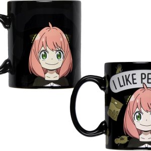 Spy x Family Anime Merch Anya Forger I like Peanuts – Taza de café de cerámica de 16 onzas Spy x Family Anime Merch Anya Forger I like Peanuts – Taza de café de cerámica de 16 onzas