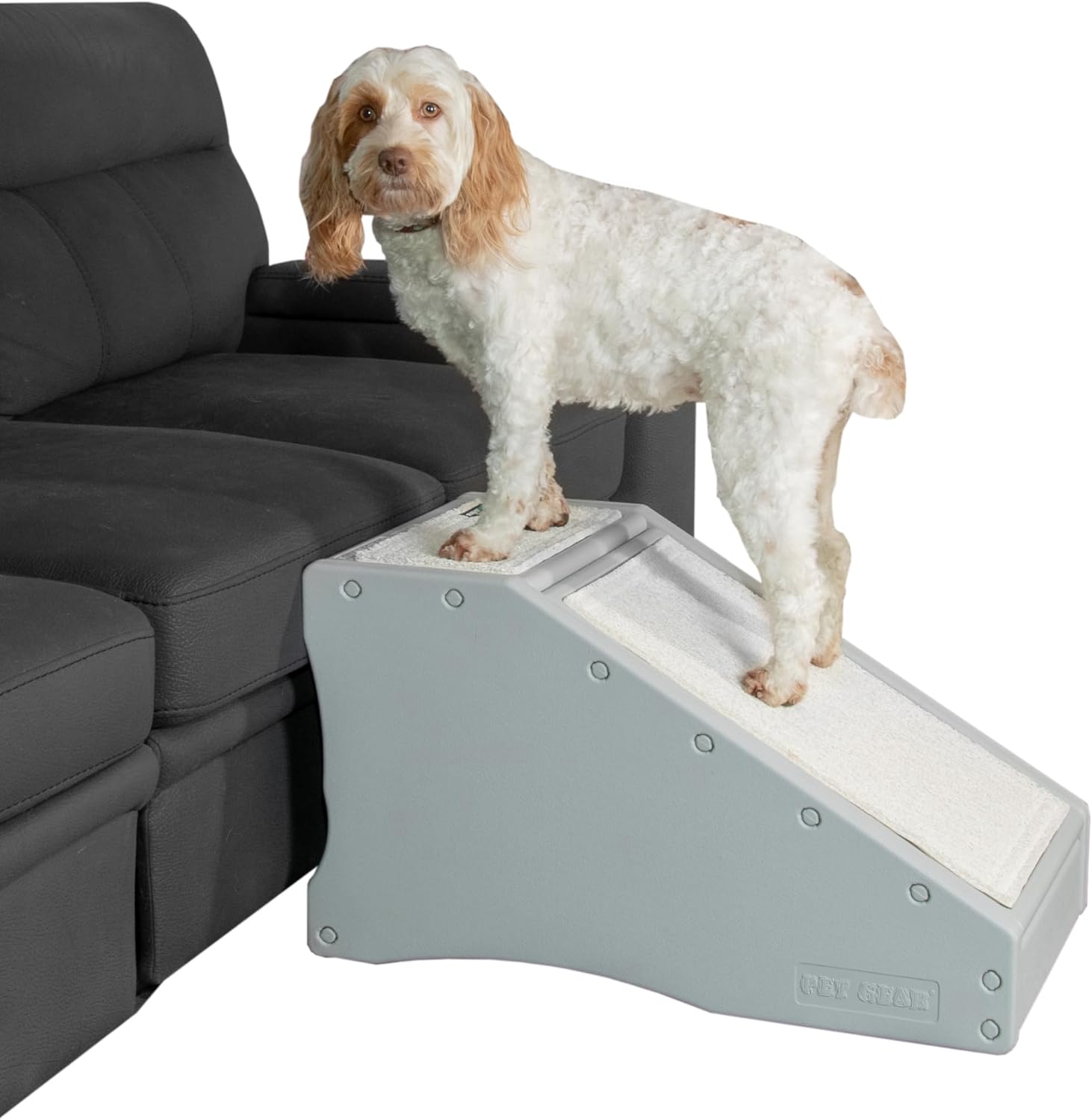 Pet Gear – Combinación de escalera y rampa para perrosgatos, fácil paso, ligeroportátil, resistente, fácil montaje (no requiere herramientas), 2