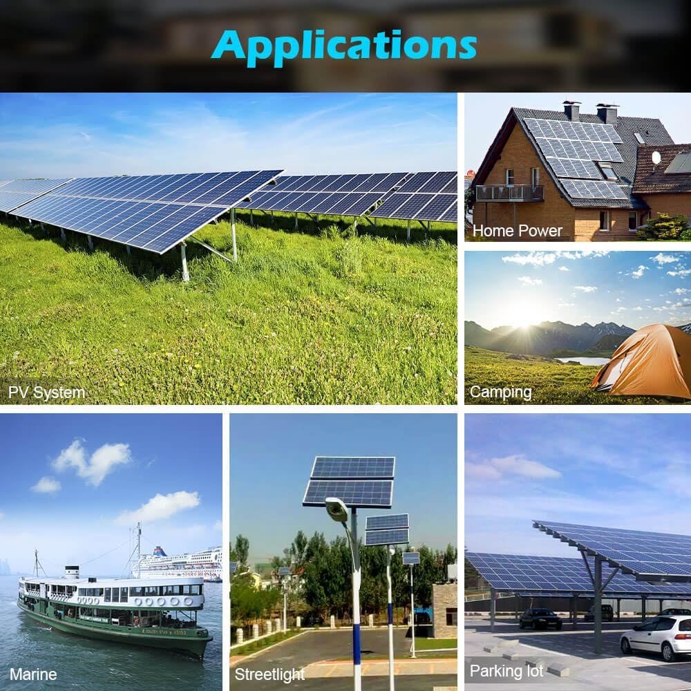 SUNGOLDPOWER – 2 paneles solares monocristalinos de 550 W, celda solar de grado A, impermeable IP68, panel solar de alta eficiencia para estación de