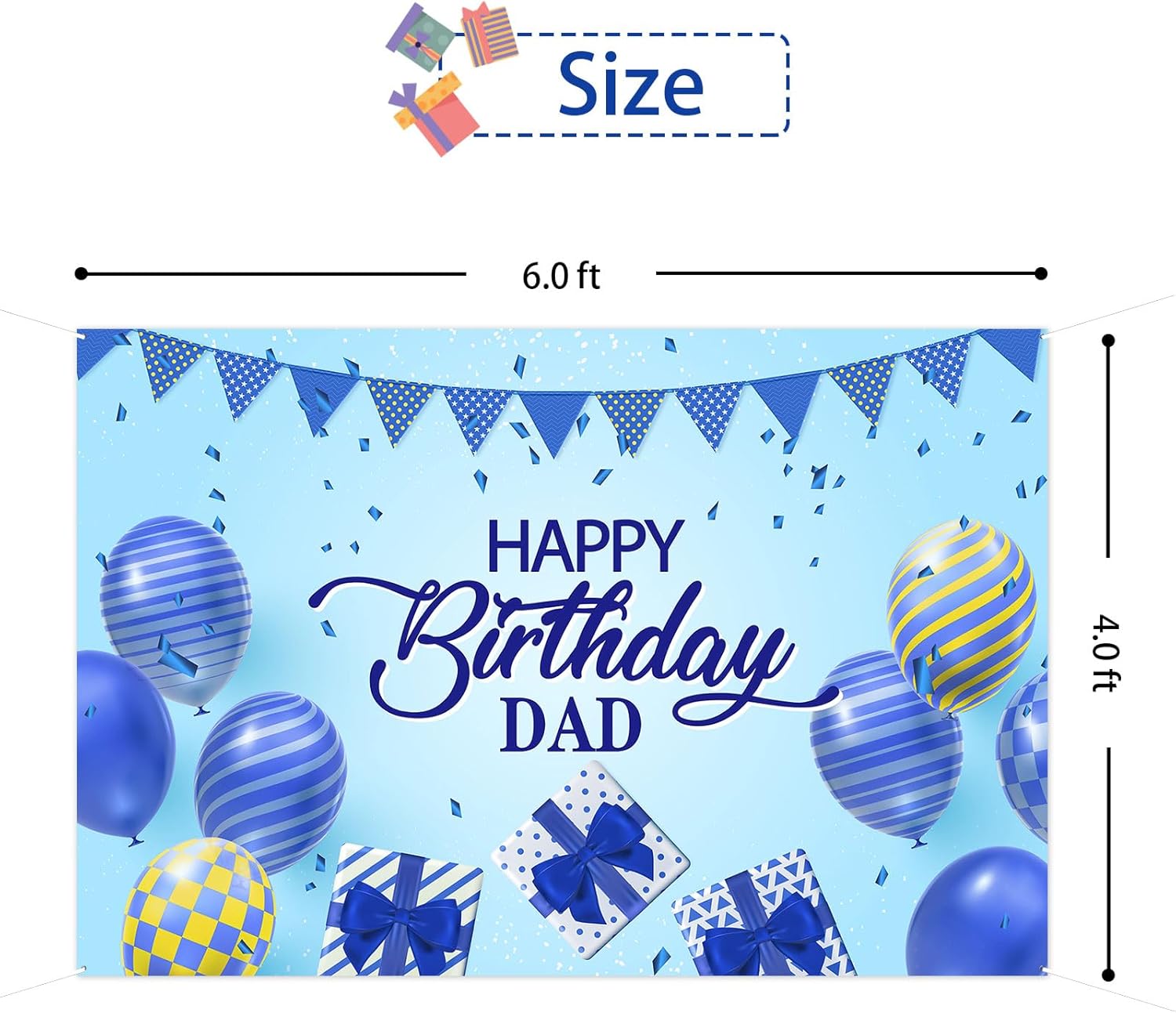 Cartel de fondo de feliz cumpleaños para papá, fondo de fiesta de cumpleaños de padre y hombre, decoración de fondo de fotografía de cumpleaños de