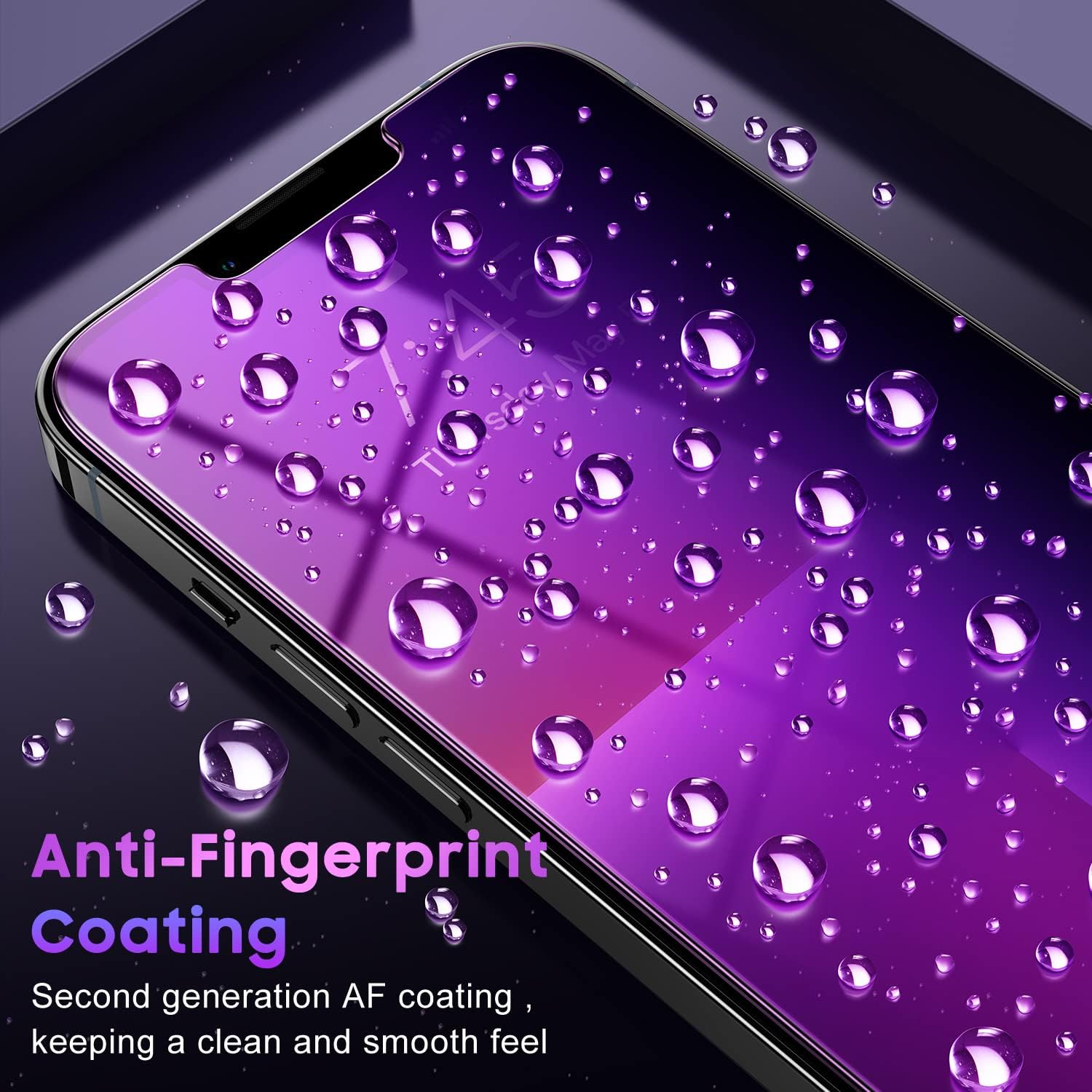 Uyiton Protector de pantalla de privacidad para iPhone 1313 Pro14, privacidad de 28 antiluz azul 9H+ cubierta de pantalla de vidrio templado