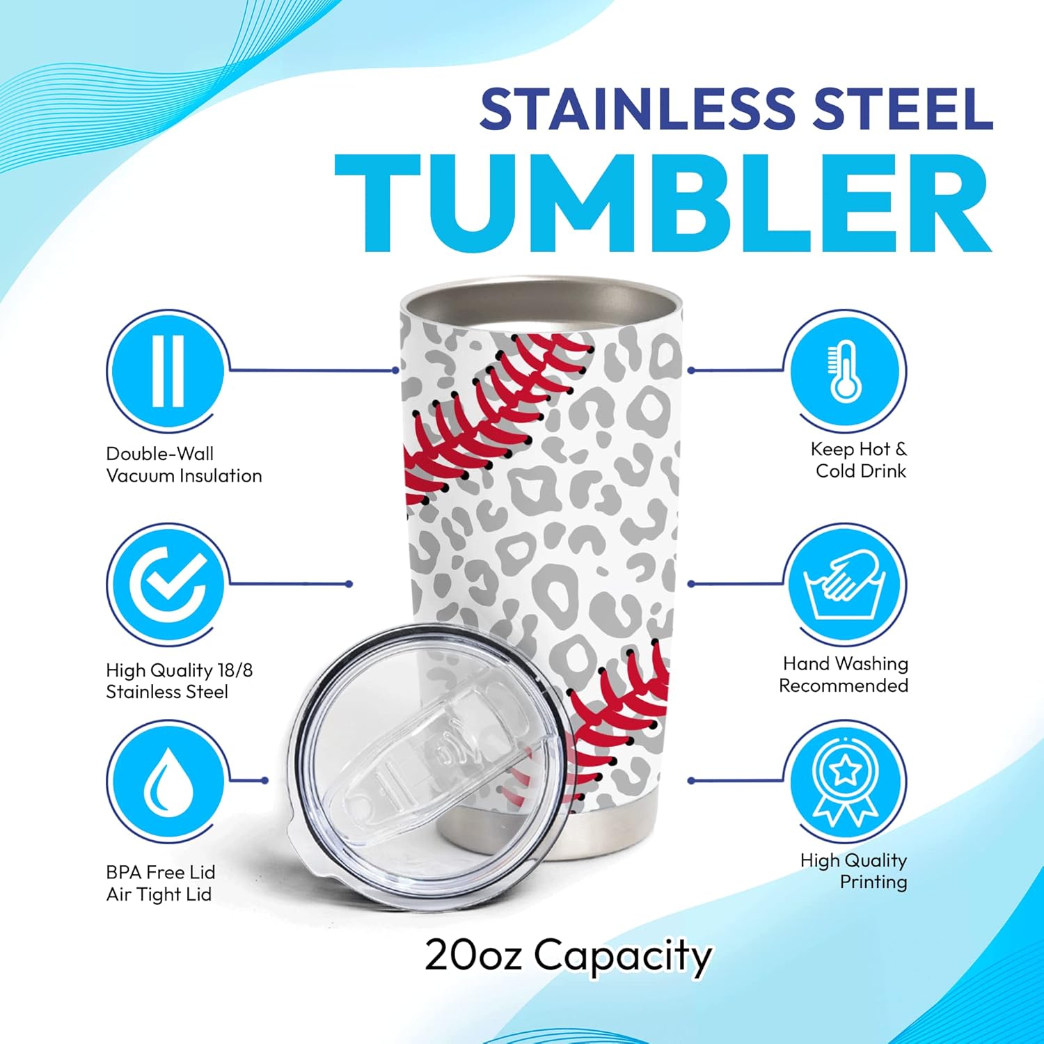 Hyturtle Vaso de béisbol personalizado para hombres y mujeres en cumpleaños, regalos de béisbol para jugadores de béisbol, regalos para amantes del