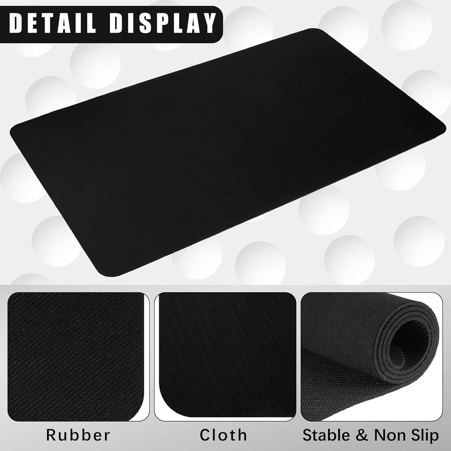 Ecally Juego de cartas negras de 24.0 x 14.0 in, suave, juego de mesa, juego de mesa compatible con cartas TCG