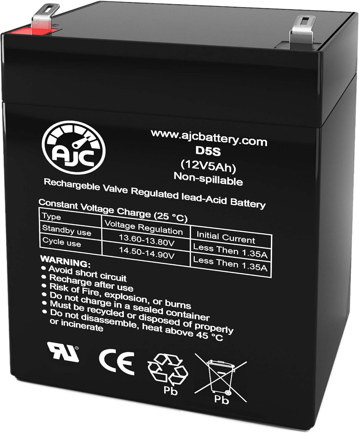 AJC Batería compatible con Craftsman 41B822 12V 5Ah Batería de puerta de garaje