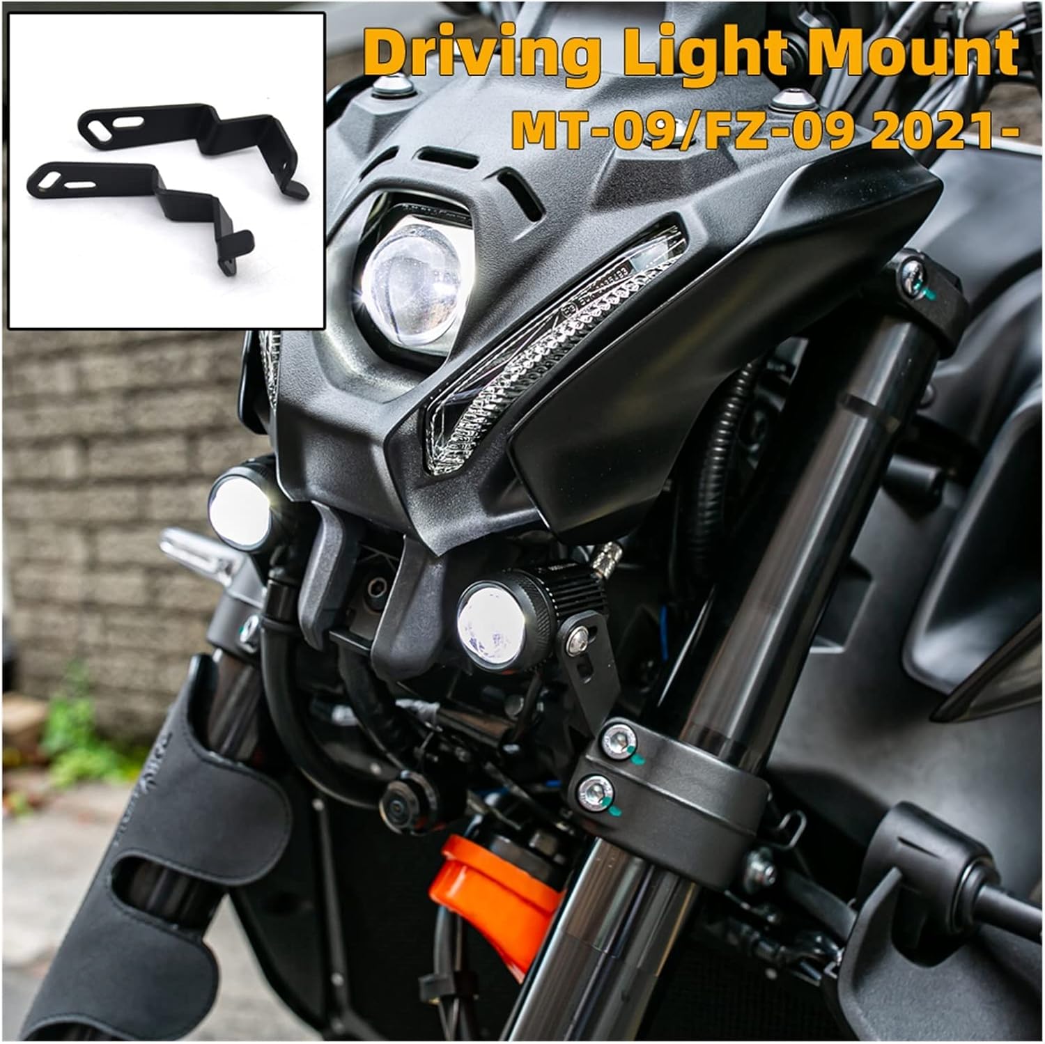 WYJDZSW Accesorios compatibles con Yamaha MT 09 SP MT09 MT-09 FZ 09 FZ 09 FZ09 FZ-09 FZ-09 Montaje de luz de conducción