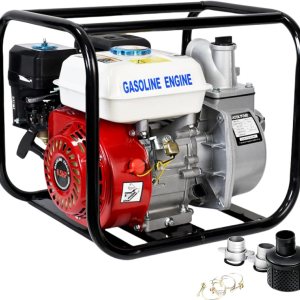 DC HOUSE Bomba de agua semi-basura de 2 pulgadas y 6.5 HP de 4 tiempos, 212cc 4 ciclos 158GPM alto caudal de succión de 26.2 pies de elevación de DC HOUSE Bomba de agua semi-basura de 2 pulgadas y 6.5 HP de 4 tiempos, 212cc 4 ciclos 158GPM alto caudal de succión de 26.2 pies de elevación de