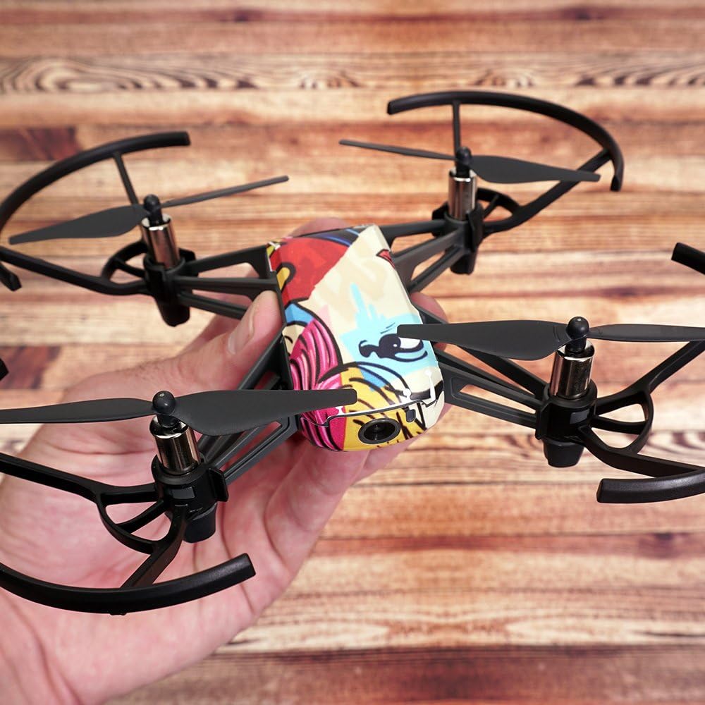 MightySkins – Funda de vinilo para DJI Ryze Tello Drone, protectora, duradera y única, fácil de aplicar, quitar y cambiar estilos), DGTEL-Pink