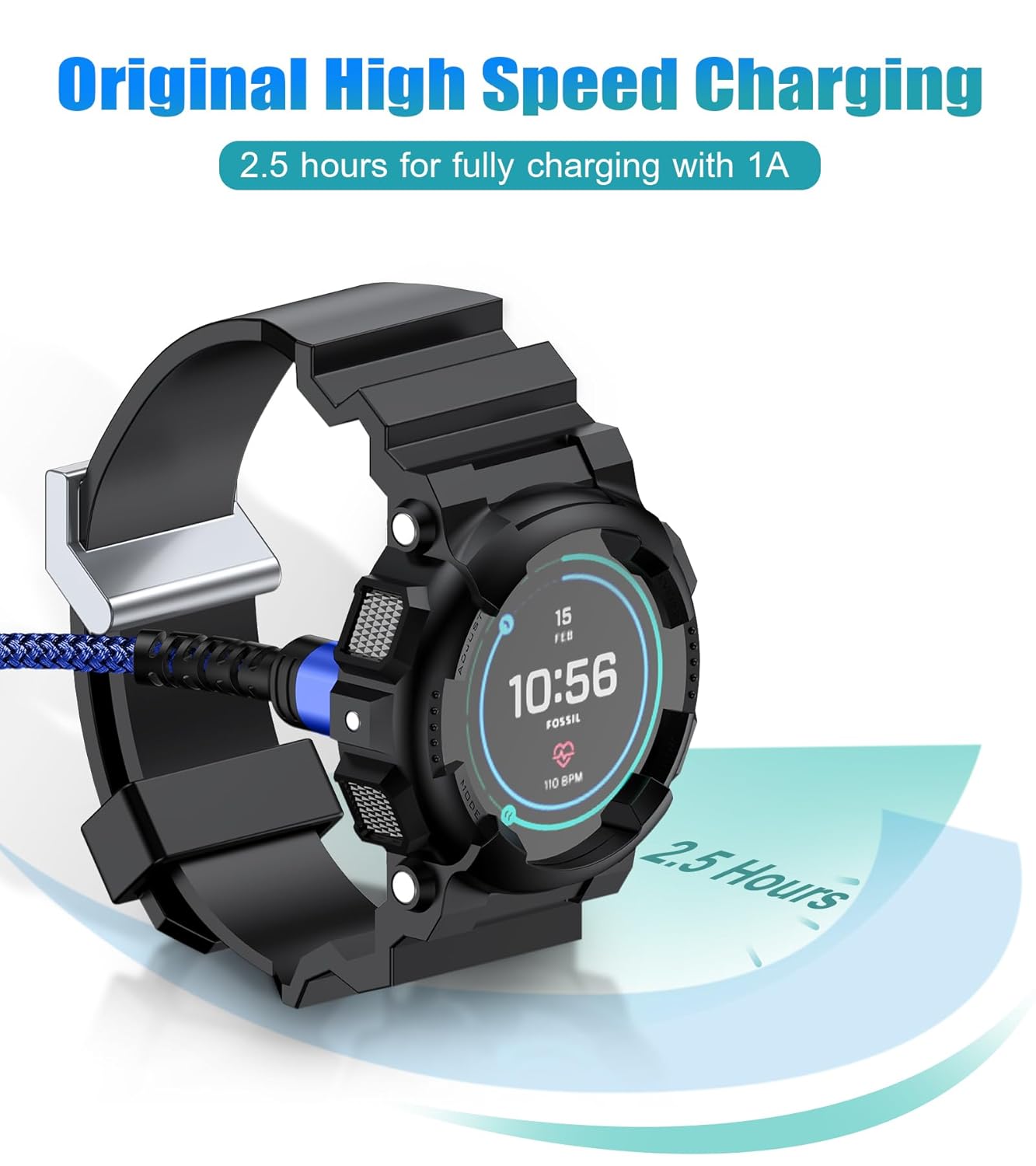 Garmin – Cable cargador de reloj 2 unidades, 4 pies compatible con Garmin Fenix 5 5S 5X 6 6S 6X Plus Pro 7 7S 7X, Forerunner 945 45 45S 245 Music,