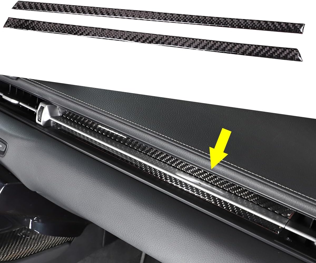 RURZTDAKM Car Co-Pilot – Decoración de consola central, compatible con Toyota Supra 2019, 2020, 2021, 2022, borde de fibra de carbono suave,