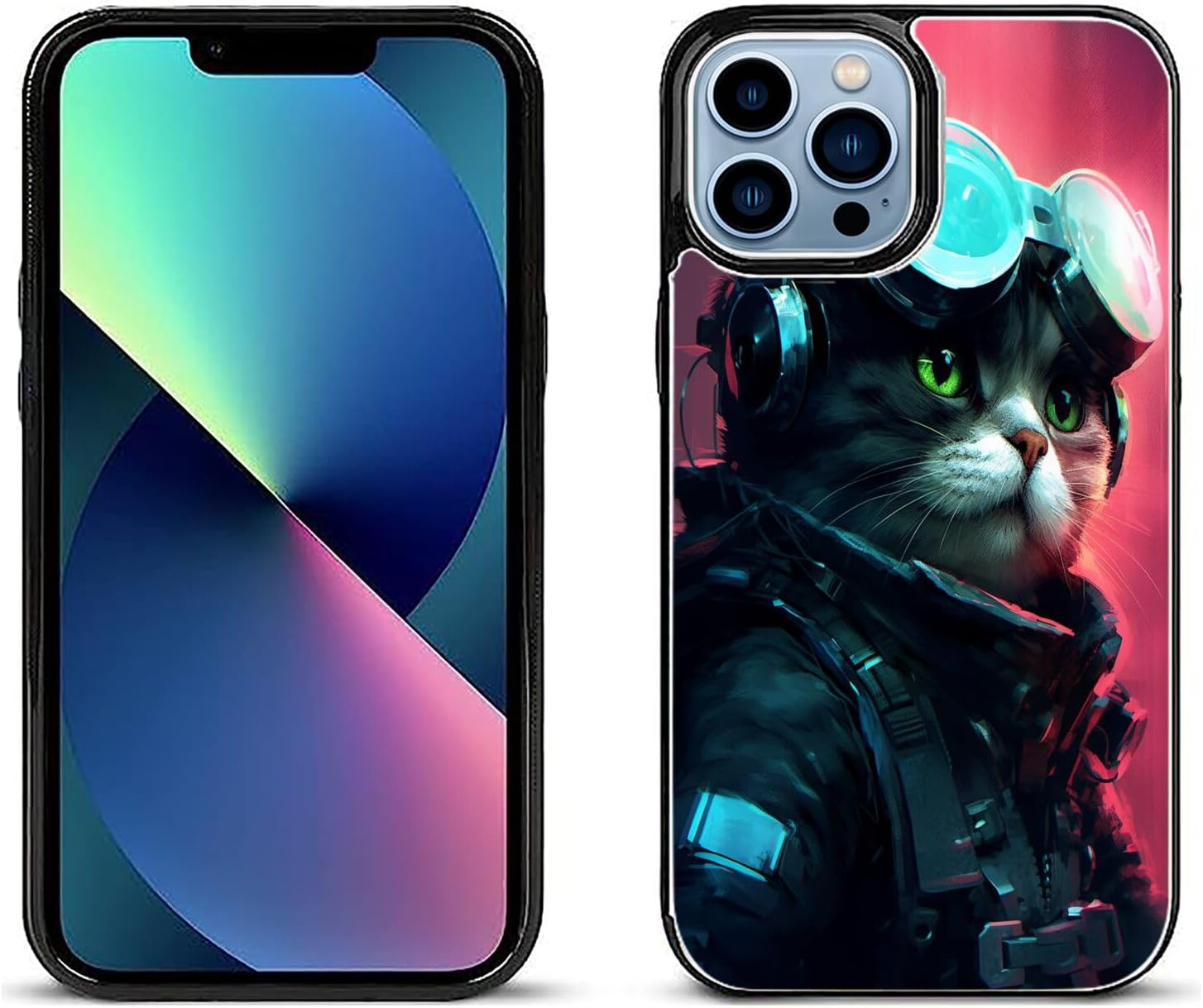 DAFEI Stylish Wallet Case for iPhone 15 Pro with Cat Print-aa248 Design – Premium Protection and Functionality Sleek Design Kickstand Feature