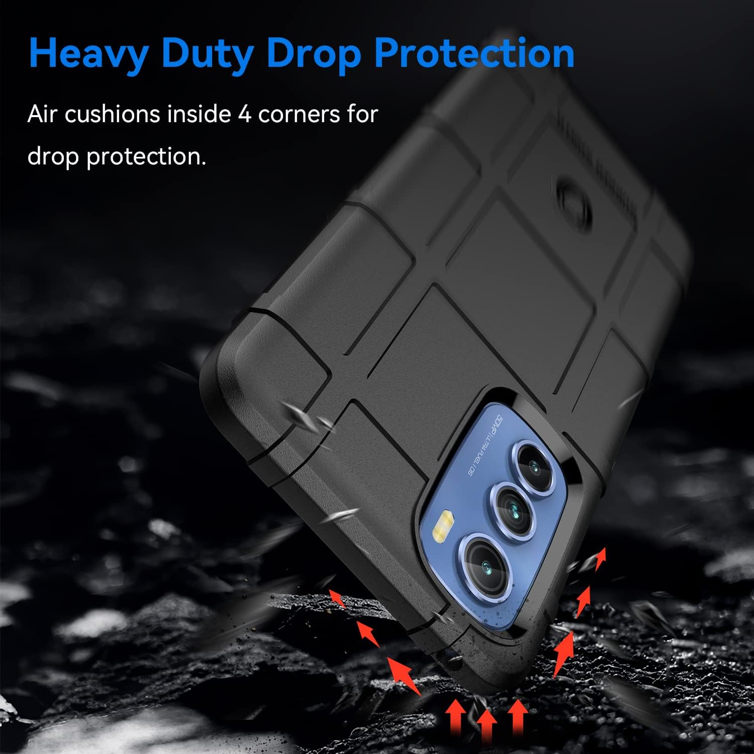 Monwutong Funda delgada para Motorola Edge 30, resistente funda protectora con protección de grado militar a prueba de golpes y lente de cámara para