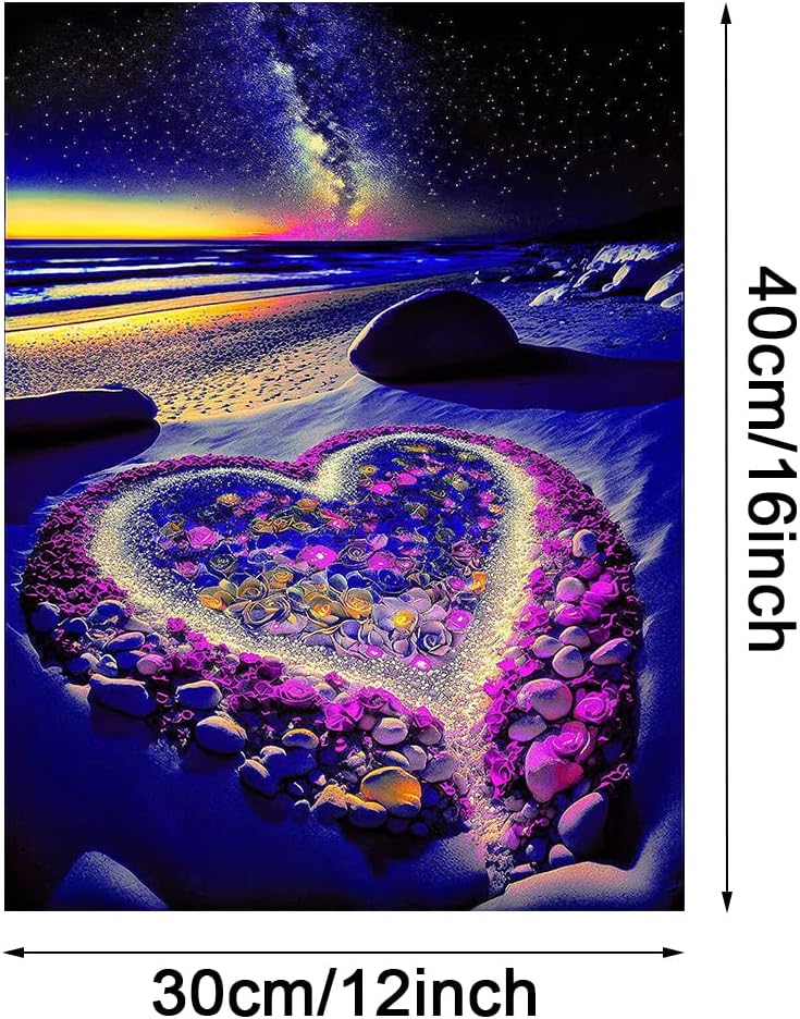 Lunyloer Kit de pintura de diamantes 5D, kit de arte de diamantes para principiantes, pintura artística de diamantes de bricolaje con diamantes
