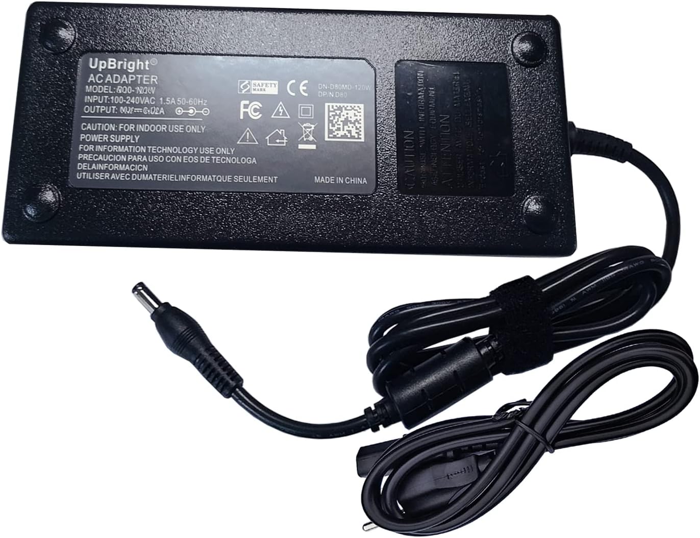 UpBright Adaptador de CA de 19 V compatible con Fangor F-701 F701 5G WiFi Full HD 4K compatible con 340ANSI nativo 1080P Bluetooth Proyector de