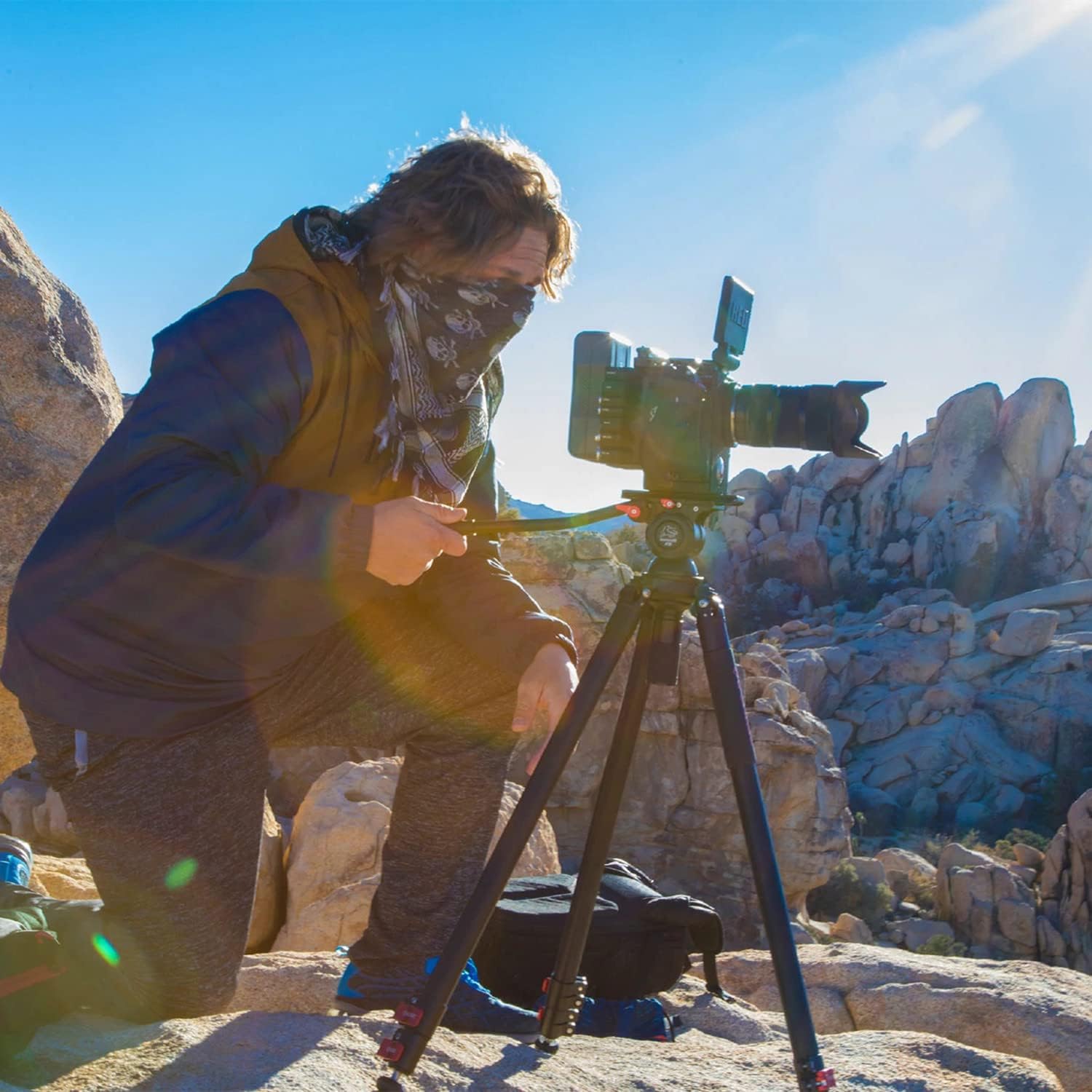 IFOOTAGE Gazelle TC7 – Trípode para cámara de carbono, 3 secciones con mango de liberación rápida, compatible con videocámara DSLR de 61 pulgadas