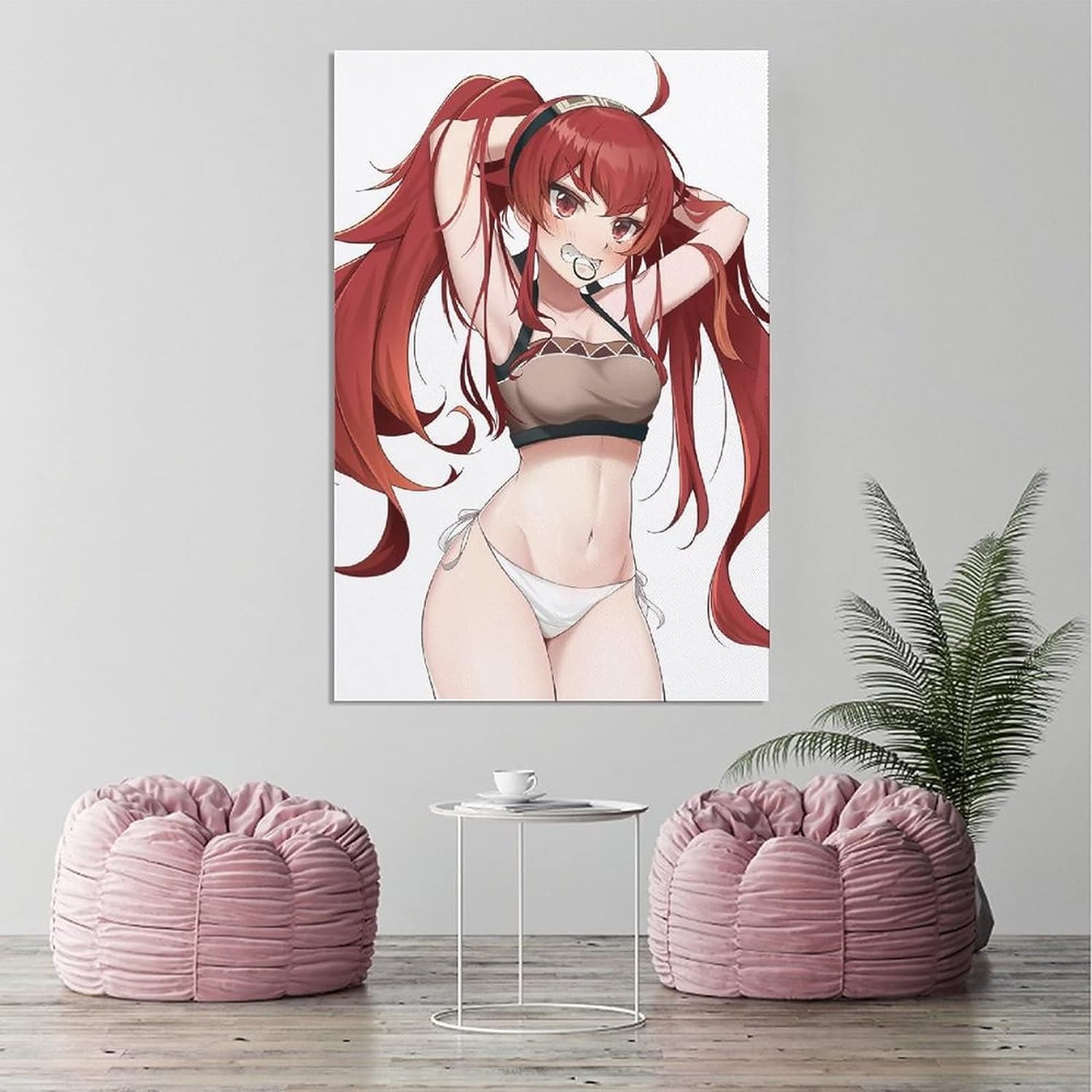 Mushoku Tensei Jobless Reincarnation Anime Long Hair Girl Red Hair Canvas Poster Bedroom Decor Office Room Decor Gift (Unframe,16″X24″)
