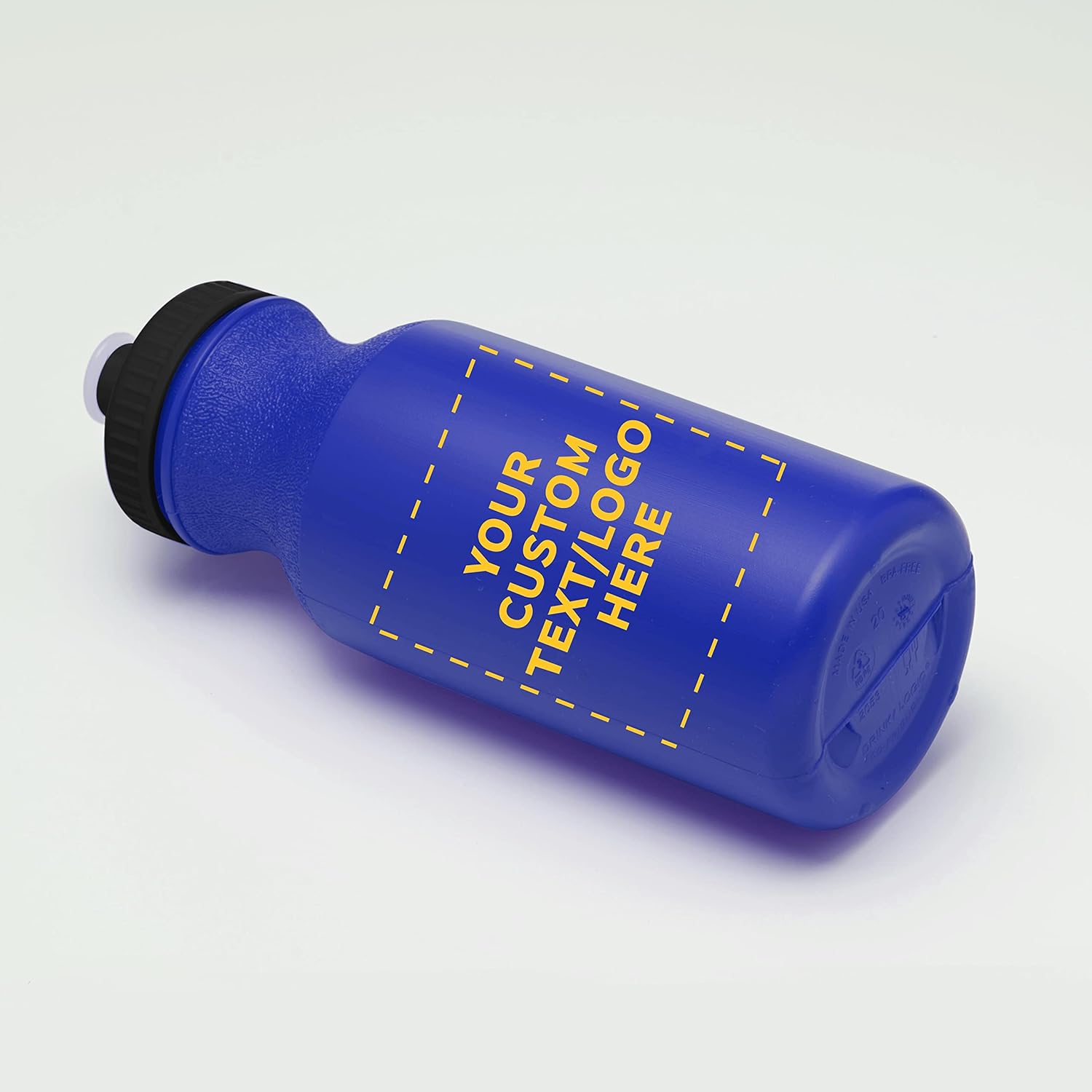 DISCOUNT PROMOS Juego de 10 botellas de agua personalizadas de 20 onzas con tapa a presión, paquete personalizado a granel, perfectas para gimnasio,