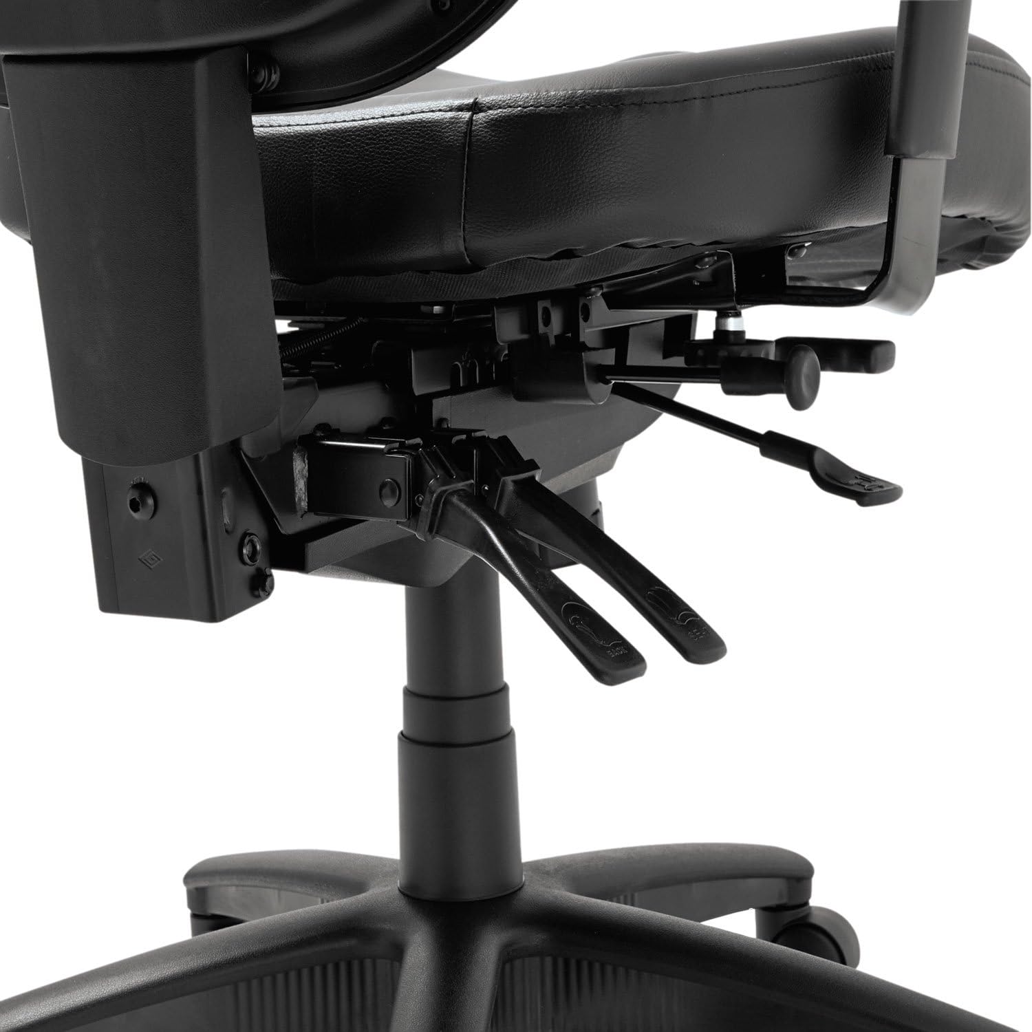 Alera Elusion Series Malla mid-back Multifunction silla, piel negro