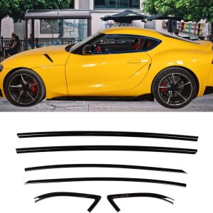 Ajuste para moldura de ventana de Toyota Supra GR A90 A91 MK5 2019-2024, tira de sellado de ventana, cinturón de sellado de ventana antiarañazos Ajuste para moldura de ventana de Toyota Supra GR A90 A91 MK5 2019-2024, tira de sellado de ventana, cinturón de sellado de ventana antiarañazos