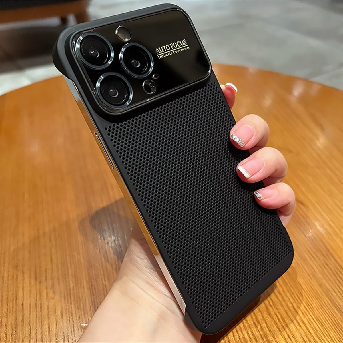 Funda de teléfono con refrigeración de ventana grande sin bordes para iPhone 141312 ProMax, carcasa de disipación de calor galvanizada con 4000