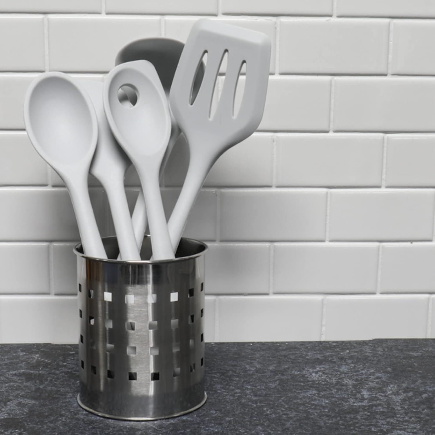 Chef Craft Cuchara para untar de silicona premium, 11 pulgadas, gris