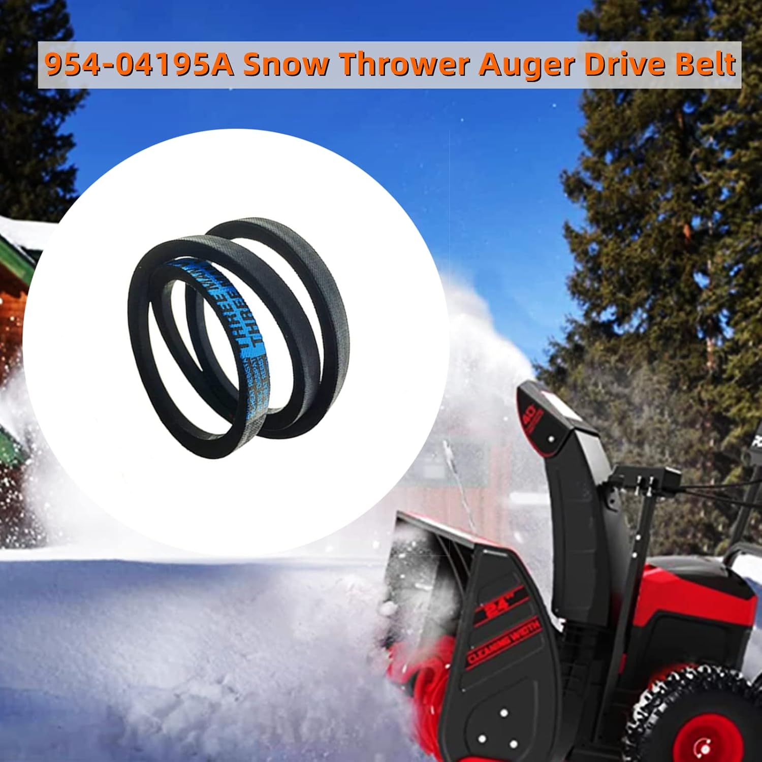 12″ x 37″ cinturón de taladro para lanzanieves MTD Troy Bilt Cub Cadet 26″ 3 etapas sopladores de nieve 754-04195 954-04195A