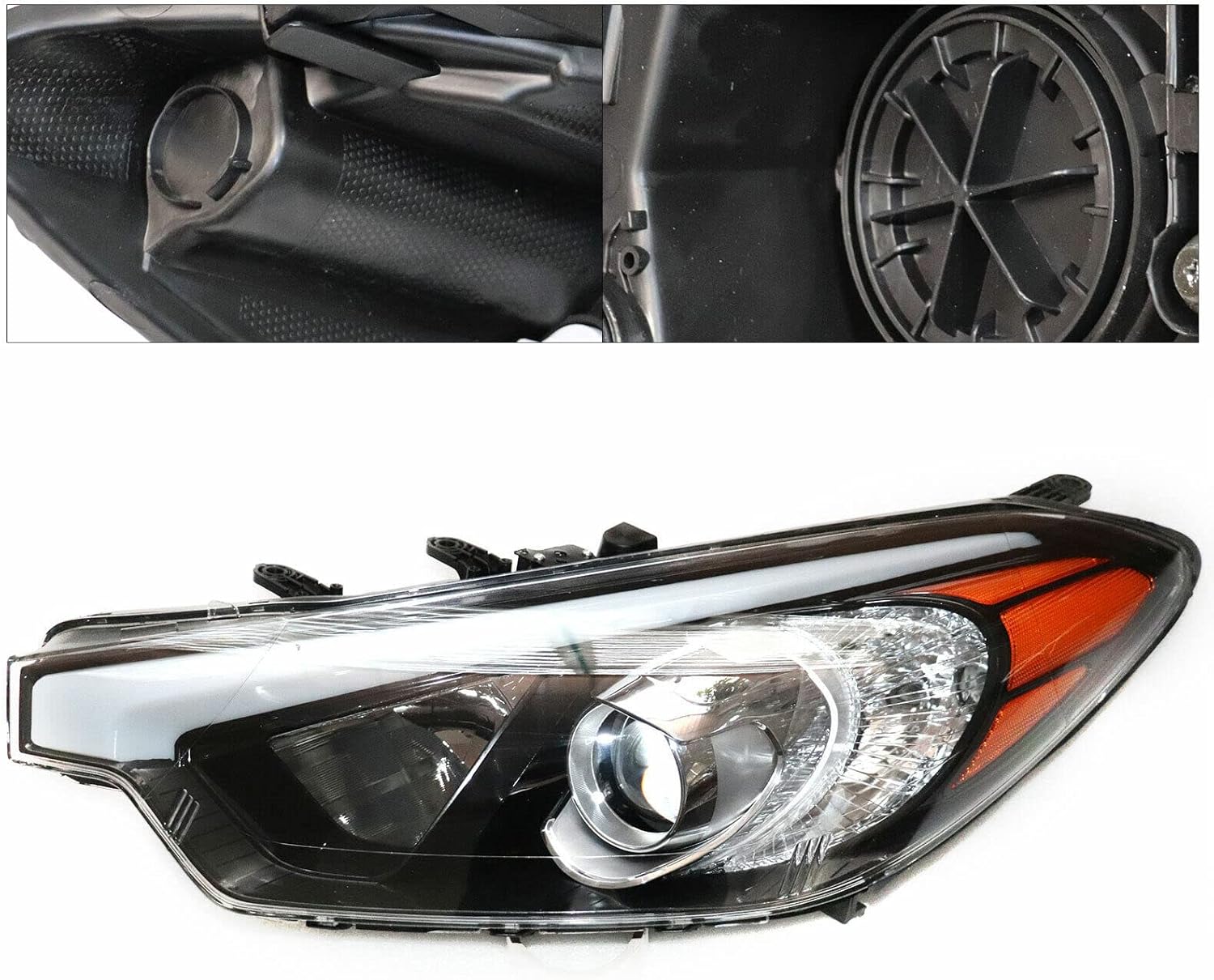 BJTDLLX Conjunto de faros delanteros para KIA ForteForte KoupForte5 2014 2015 2016, faro OEM 92101A7200, KI2502170, lado del conductor (izquierda)
