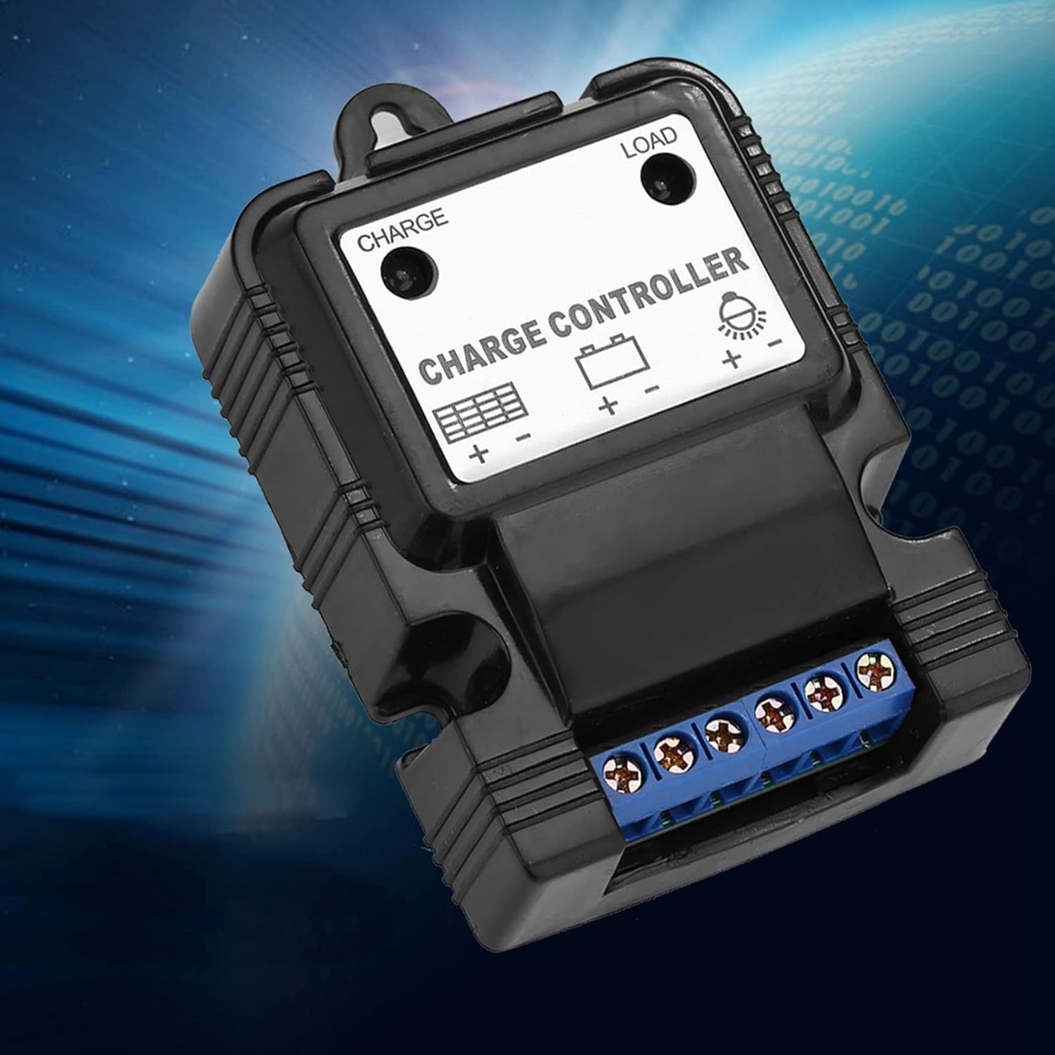 Controlador de cargador solar, PWM 6V12V 3A, cargador de panel solar portátil de alta eficiencia, regulador de batería con indicador LED