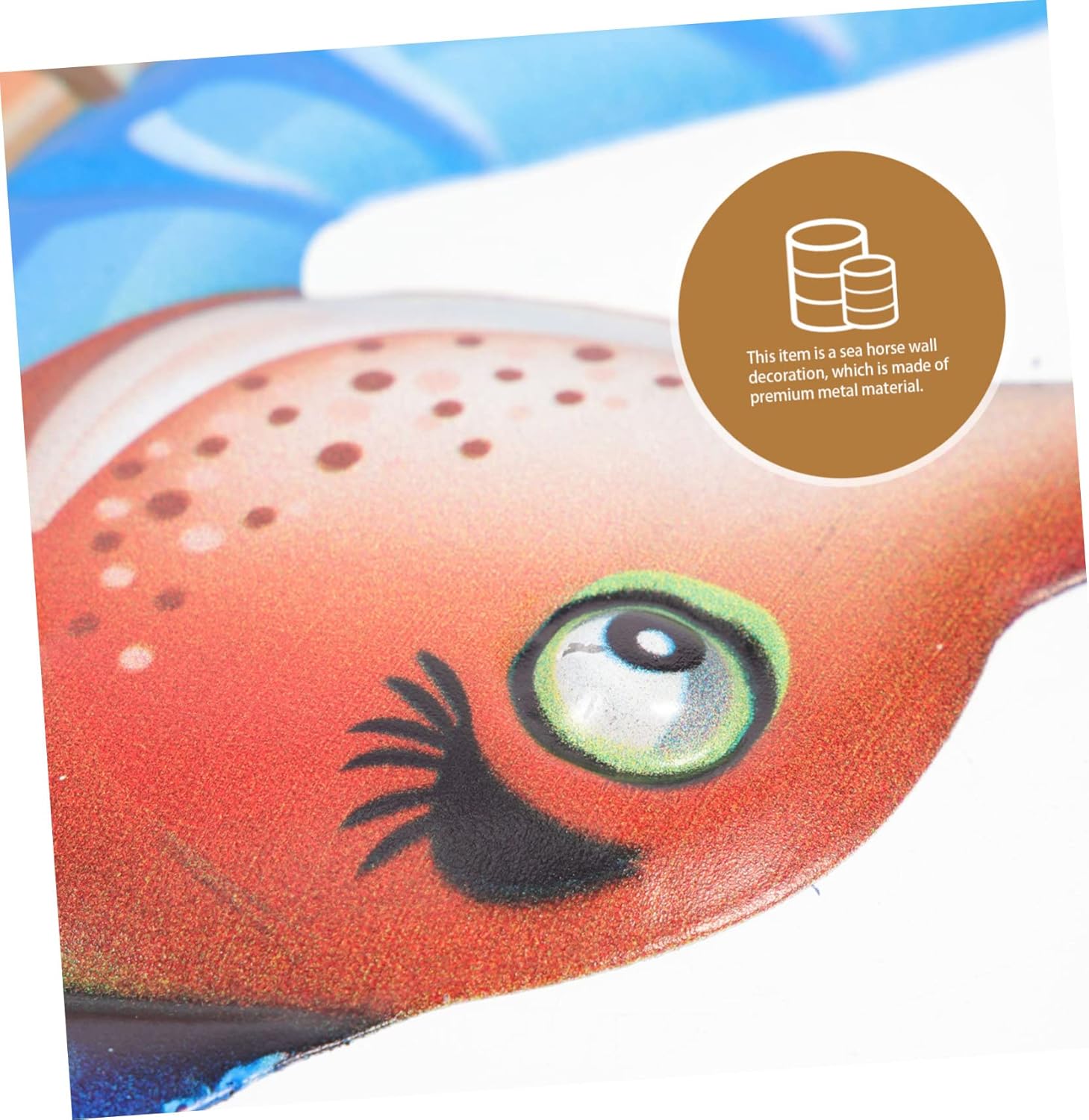 Garneck 4pcs wall hanging sea horse figurine nautical wall sculpture seahorse wall decorations decorative wall art metal household decor Metal Craft