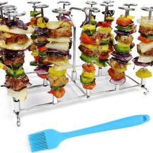 KINLYBO Soporte para freidora de aire para freidora de aire Ninja Foodi Dual Air Fryer DZ201, DZ401, estante deshidratador antiadherente de acero KINLYBO Soporte para freidora de aire para freidora de aire Ninja Foodi Dual Air Fryer DZ201, DZ401, estante deshidratador antiadherente de acero