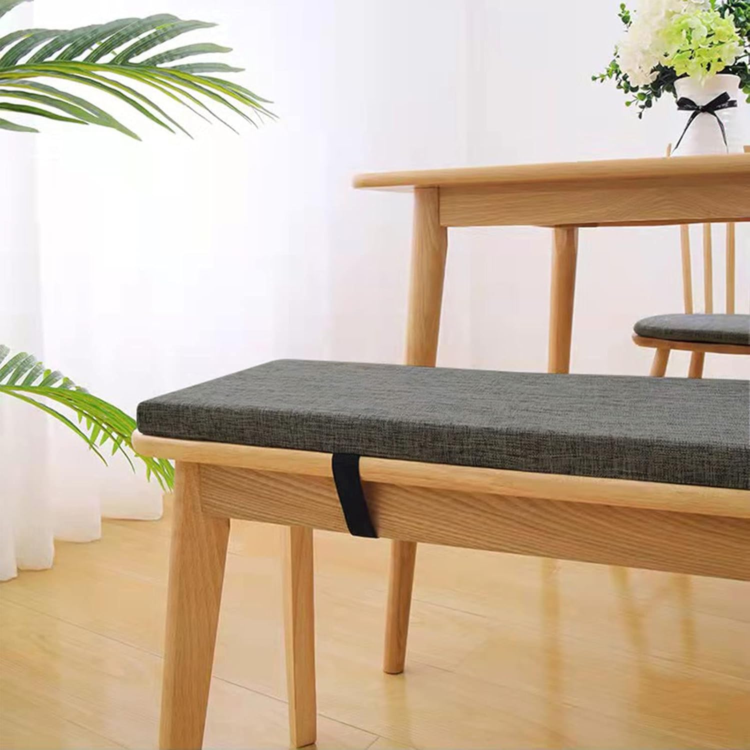Cojín de banco rectangular de tamaño personalizado, cojines de asiento de ventana de bahía, almohadilla de espuma para silla de comedor, diseño de