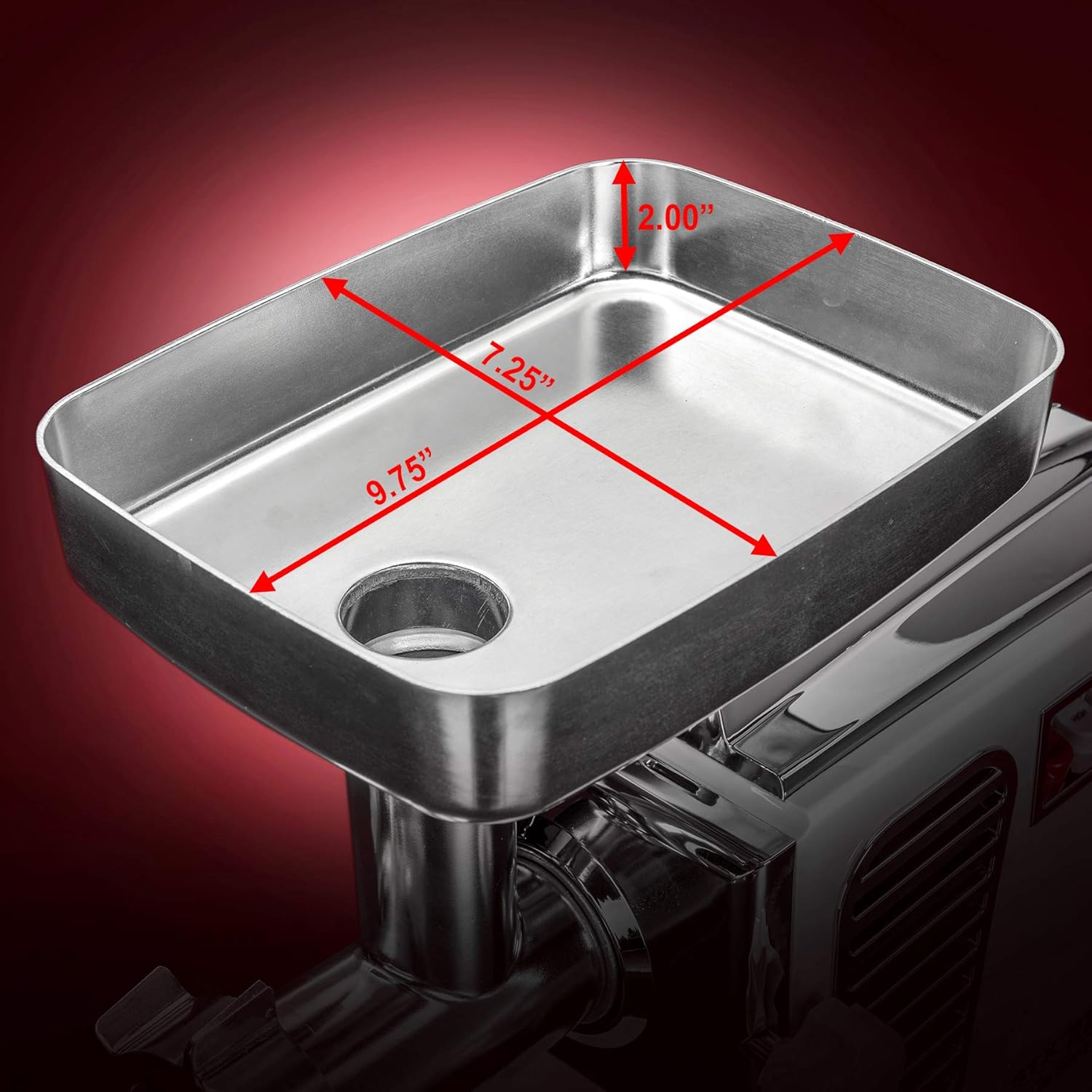 STX Turboforce II “Platinum” – Molinillo eléctrico de carne y relleno de salchichas 6 placas de molienda, 3 cuchillas SS, 3 tubos de salchicha,