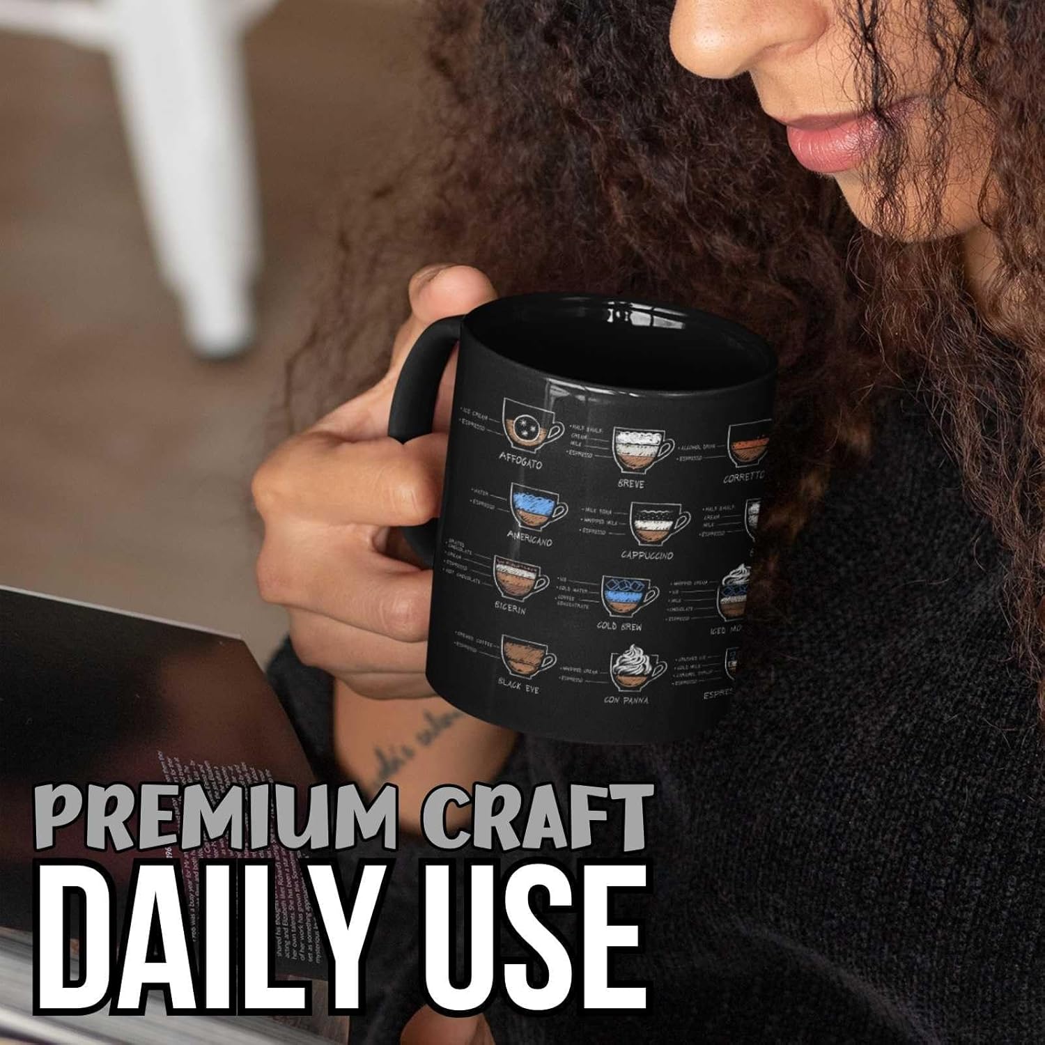 Onebttl Divertidos regalos de café para mujeres, hombres, taza de café mágica sensible al calor de 12 onzas para amigos, amantes del café,