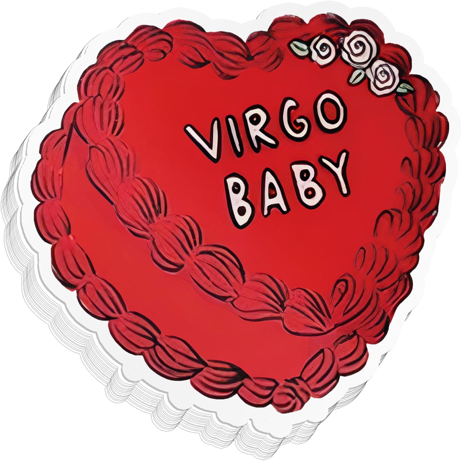 Adhesivo estético personalizado para pastel del zodiaco Virgo Baby – Calcomanías de texto personalizadas divertidas para hombres, padre, papá, casco