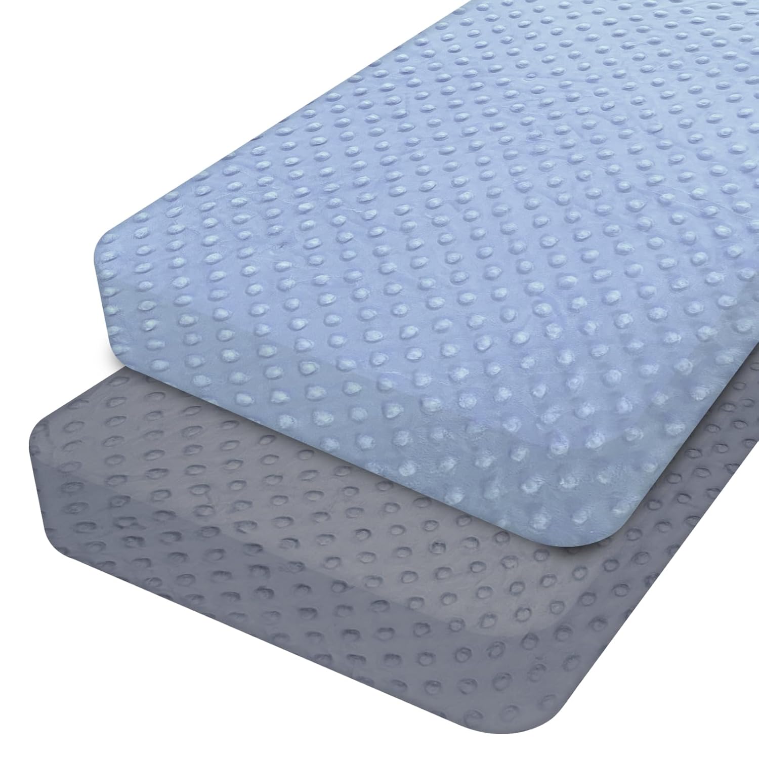Juego de 2 fundas para cambiador, para bebé niño y niña, suave de felpa Minky para cambiador, transpirable, lavable, funda para cambiador de pañales