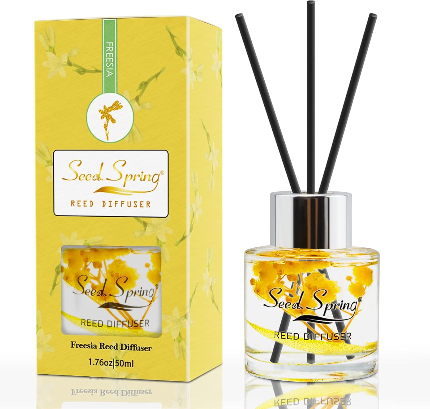 Juego de difusor de varillas con varillas de aceite de aroma a fresia para dormitorio, oficina, gimnasio y alivio del estrés, decoración de