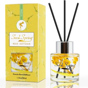 Juego de difusor de varillas con varillas de aceite de aroma a fresia para dormitorio, oficina, gimnasio y alivio del estrés, decoración de Juego de difusor de varillas con varillas de aceite de aroma a fresia para dormitorio, oficina, gimnasio y alivio del estrés, decoración de