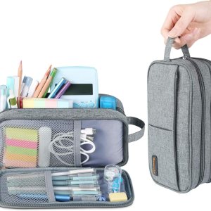 Homecube Bolsa de almacenamiento de tela Oxford, soporte para bolígrafos, bolsa de maquillaje, organizador de papelería, bolsa para lápices con Homecube Bolsa de almacenamiento de tela Oxford, soporte para bolígrafos, bolsa de maquillaje, organizador de papelería, bolsa para lápices con