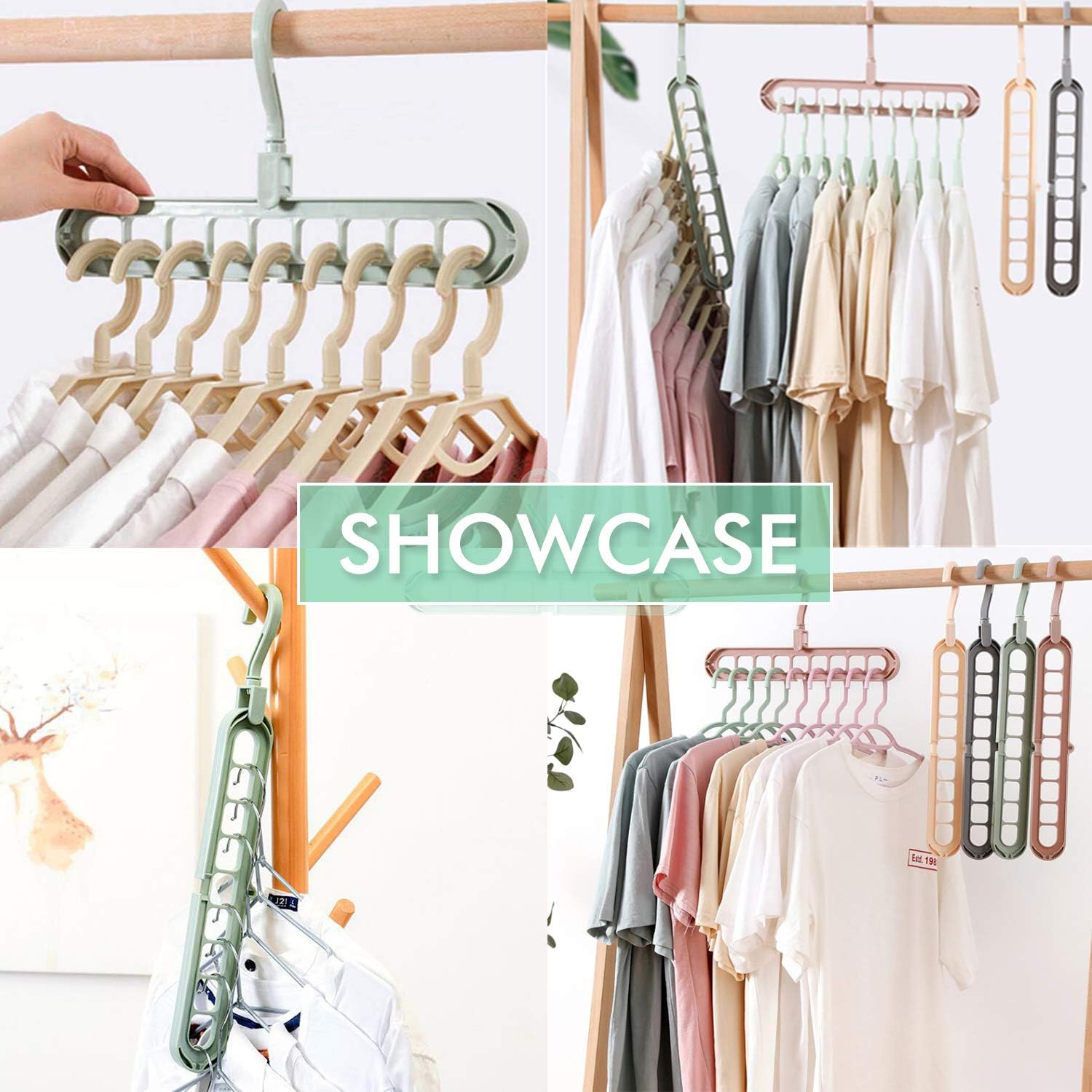 ESOUL TECHNOLOGY – Paquete de 2 organizadores de ropa para ahorrar espacio en el clóset, organiza trajes, pantalones, abrigos, faldas