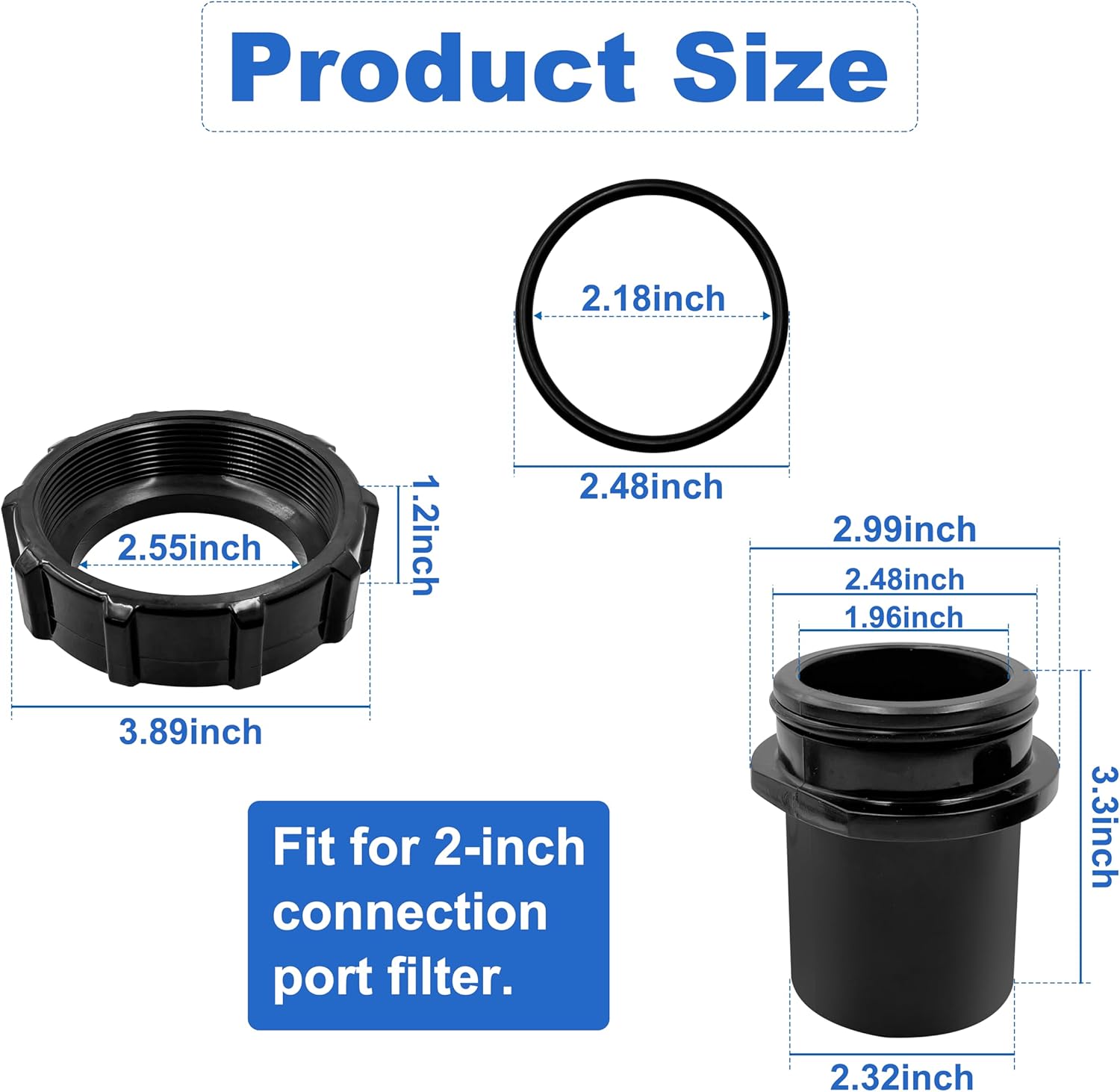 LEJUN DE2400PAK2CS Kit de filtro de fontanería de repuesto para filtro de cartucho transparente Hayward Swim C2020, C4020, C3020, C5020, apto para