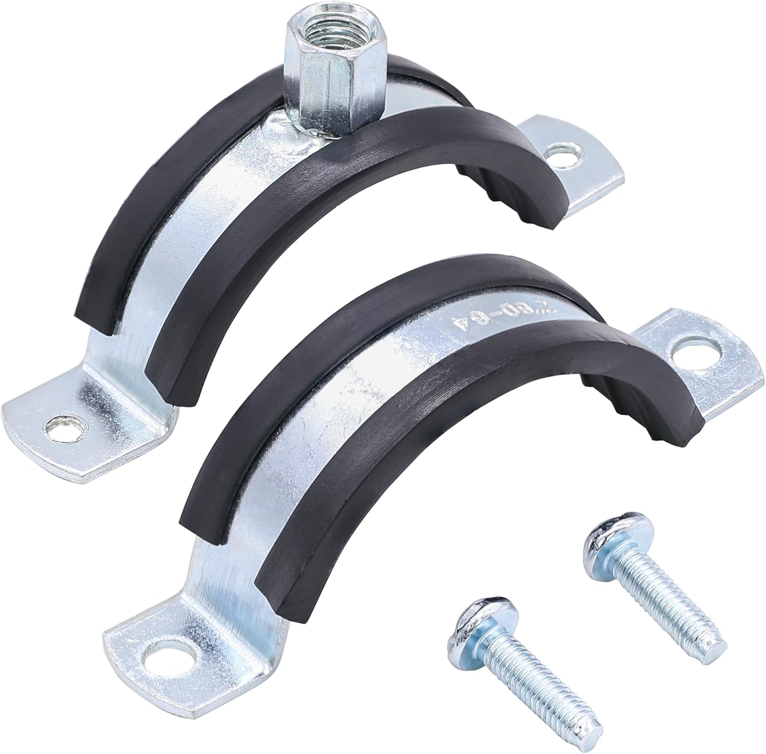 5 piezas de soporte de tubo de anillo dividido, resistente, ajustable, abrazadera de montaje en pared, soporte de tubería, identificación de 3