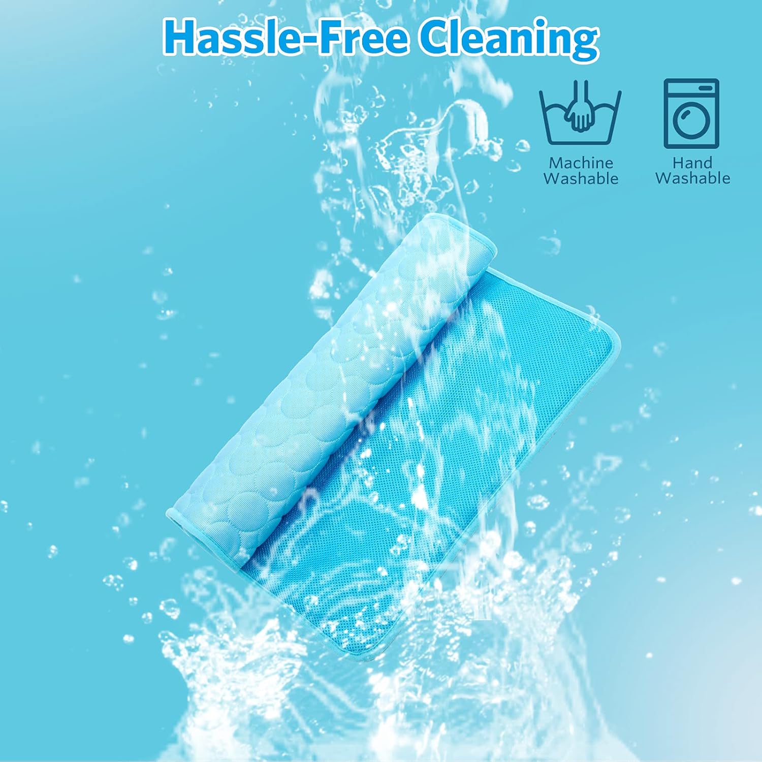 Tapete refrescante para perros, gatos, tapete de cama reutilizable para mascotas, tapete de seda de hielo lavable, tapete de refrigeración para