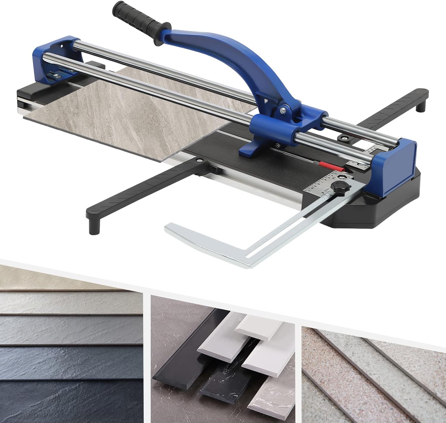 Cortador manual de azulejos de 31 pulgadas con rueda de aleación de tungsteno, grosor de 35 pulgadas, 23.6 pulgadas de ancho, regla de medición